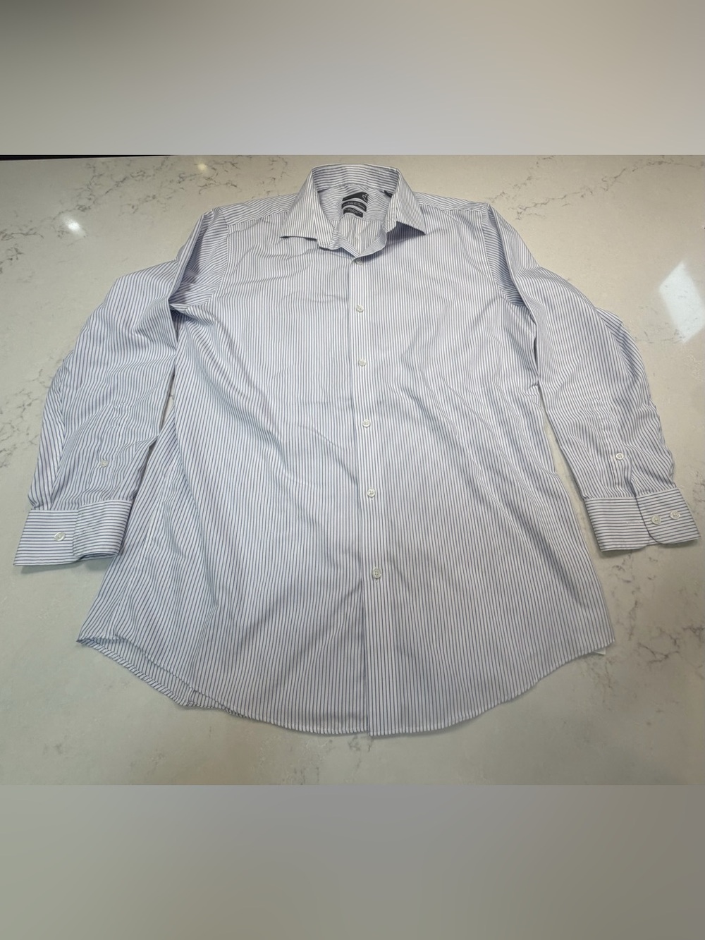Sears Canada Men's Stripe Blue Dress Shirt size 16 1/2